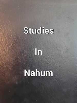 cover image of Studies In Nahum